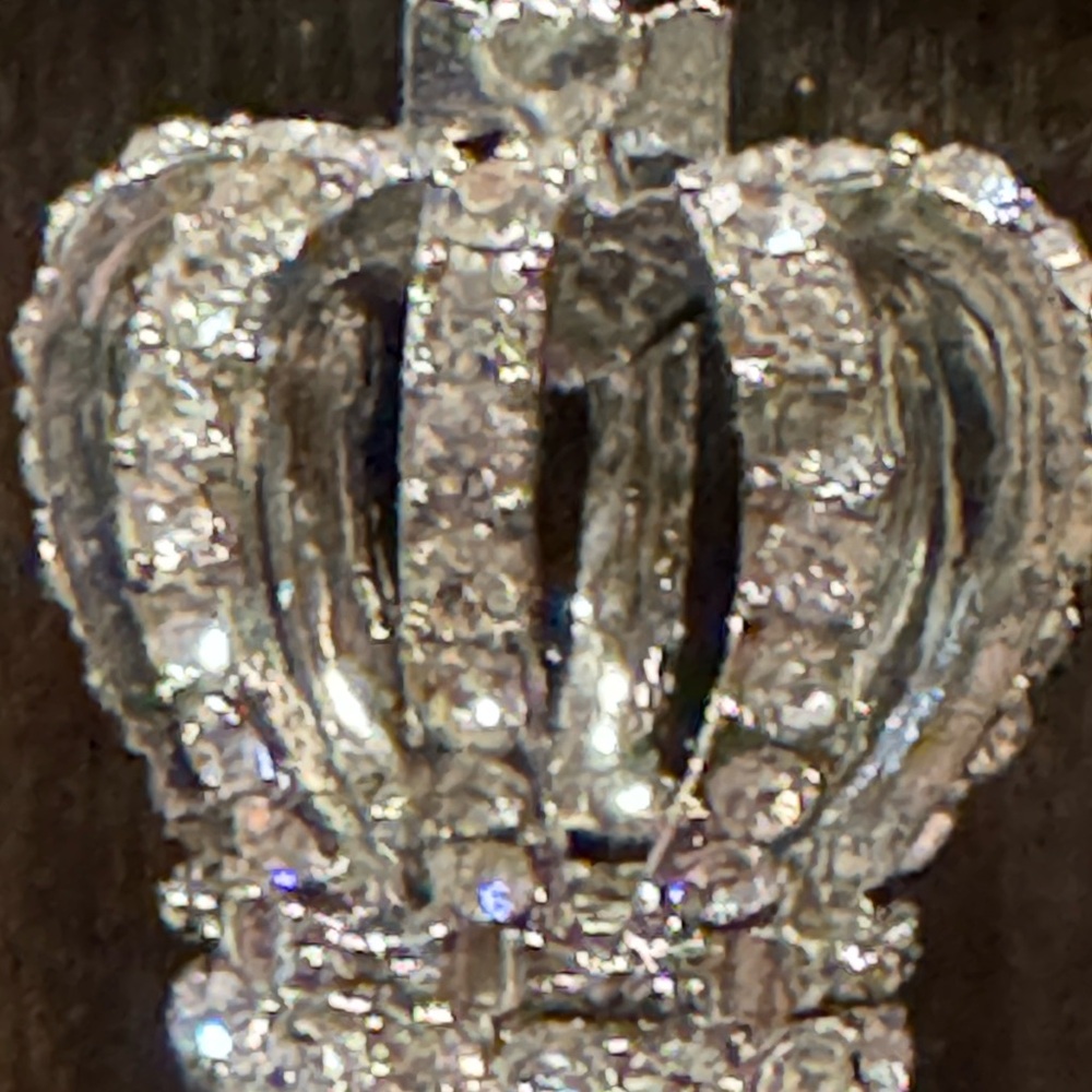 Elegant Silver Crown Necklace